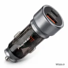 شارژر فندکی خودرو پایونیر مدل C8637 فست شارژ ۳۸ وات