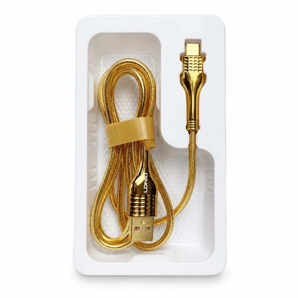 خرید کابل شارژ USB به USB-C فست شارژ الدینیو مدل LS651 طول 1 متر