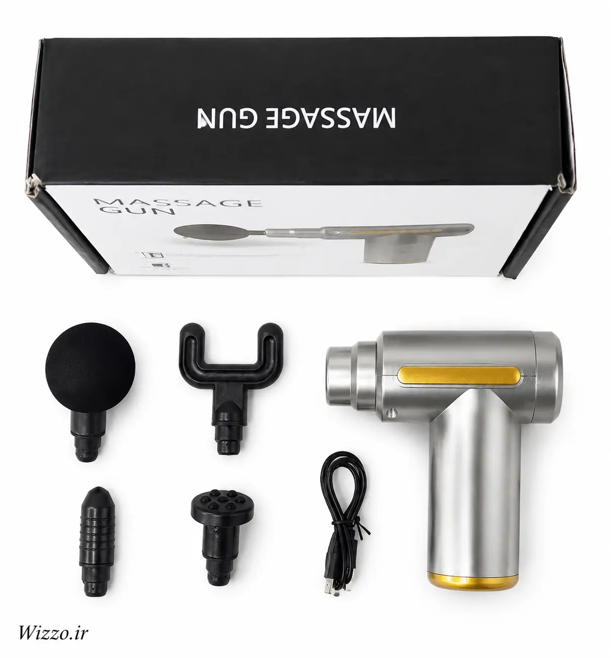 خرید ماساژور تفنگی شارژی Gun با ۴ سری قابل تعویض مدل BLD-720A