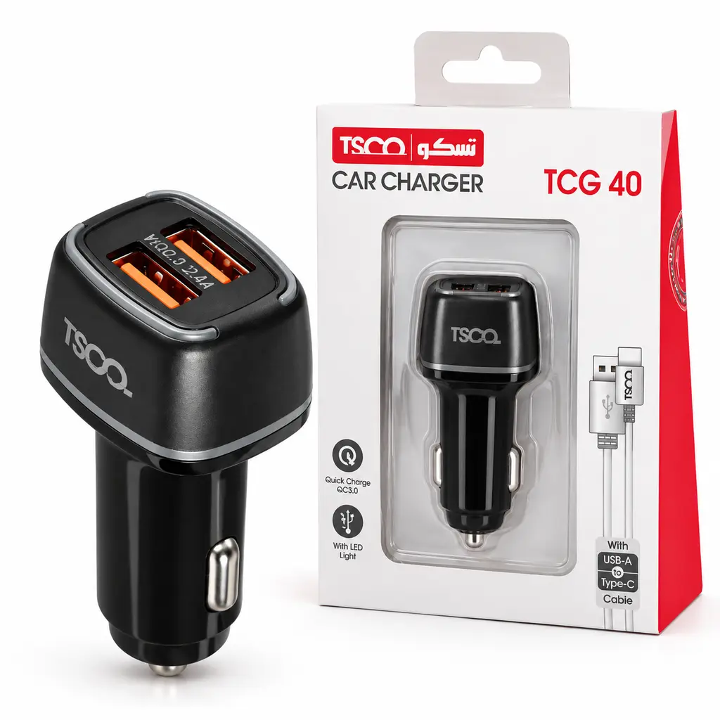 خرید شارژر فندکی 30 وات تسکو مدل tsco tcg 40