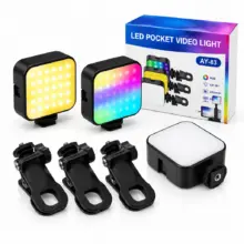 خرید نور ثابت LED RGB مدل AY-83 جیبی مناسب تولید محتوا و عکاسی