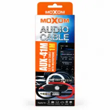 خرید کابل AUX میکروفن دار موکسوم مدل MOXOM AUX-41M اورجینال