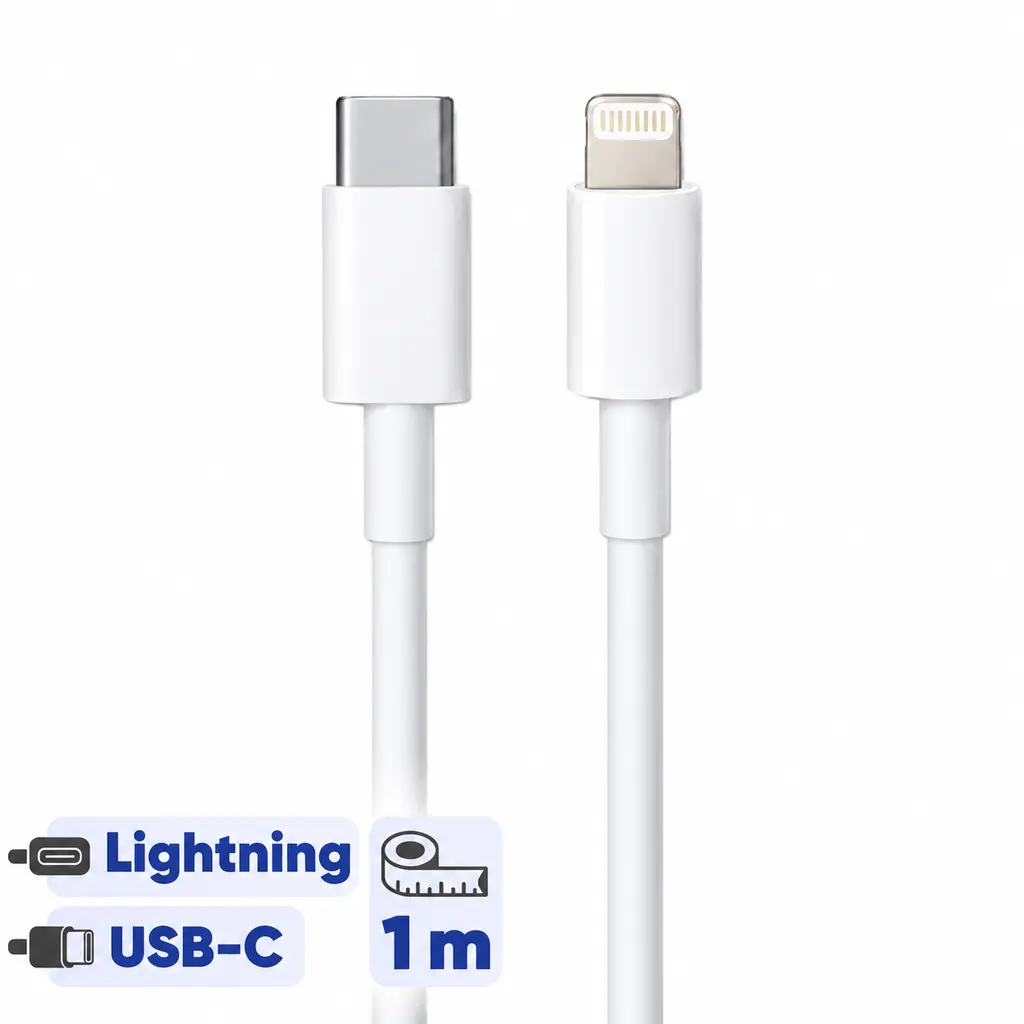 کابل شارژر USB-C به لایتنینگ اپل طول 1 متر