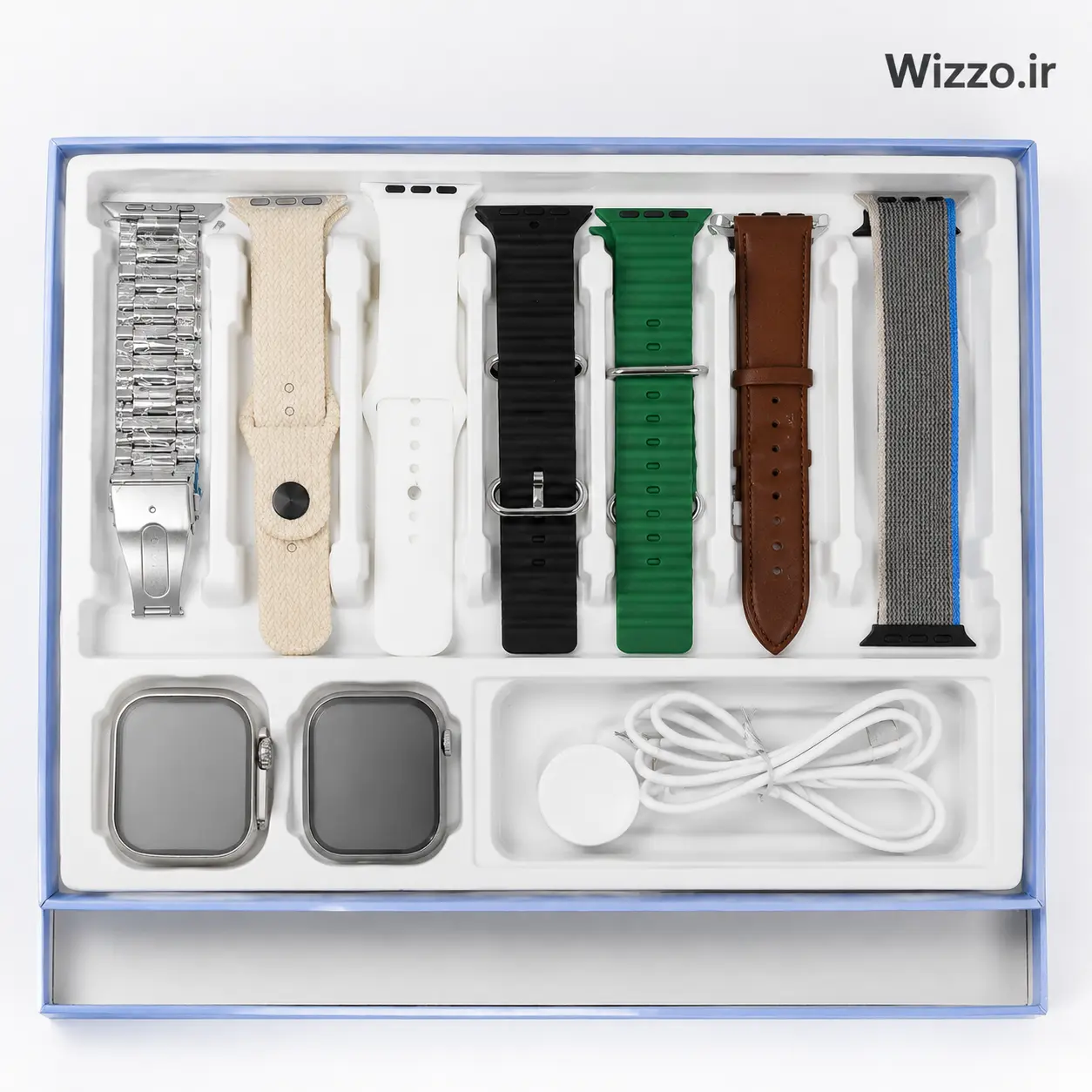 ست ساعت هوشمند 2 عددی مدل HM23-Couples به همراه 7 بند متنوع